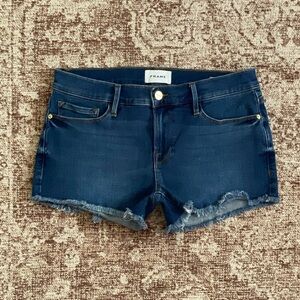 Frame Le Cutoff Frayed Denim Jean Shorts Size 26